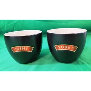 Bailey's Irish Cream -Set of 2- Yours & Mine Dessert Bowls Coffee Cups Mugs